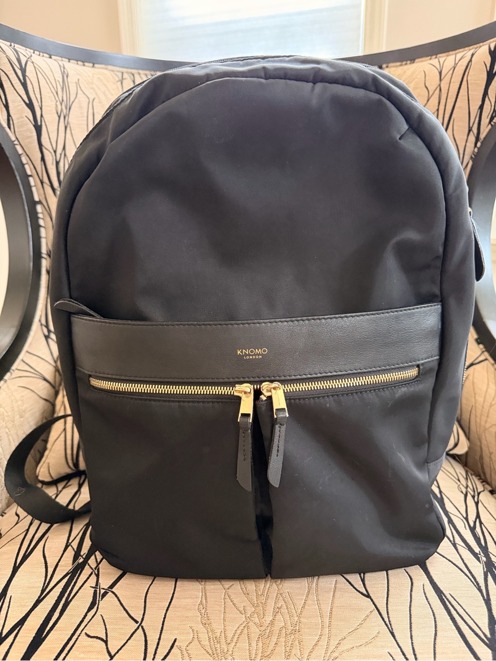 Knomo London Beaufort laptop backpack with red interior
